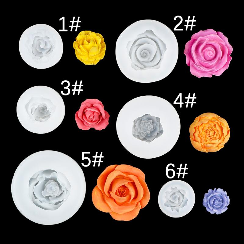 Soap Making Molds - 【MA0】3D Rose Flower Silicone Candle Mold