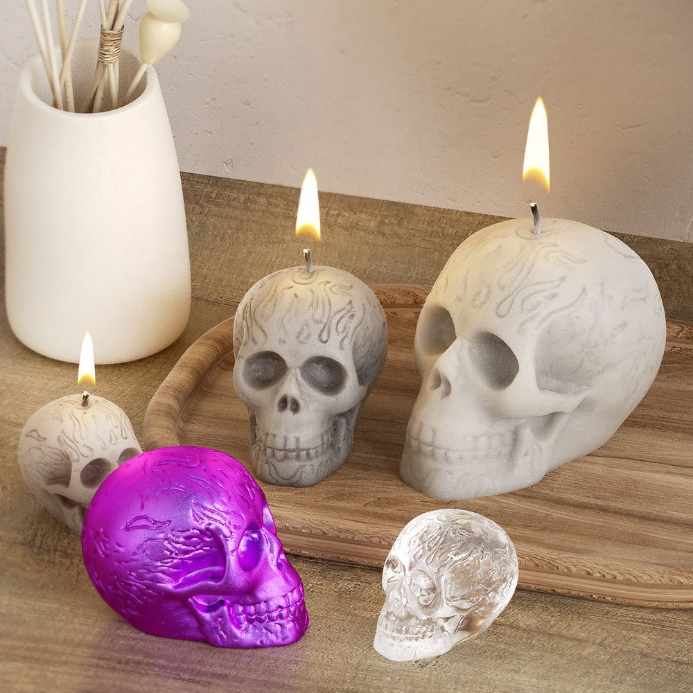 Soap Making Molds - Multi Size Skull Head Silicone Mold