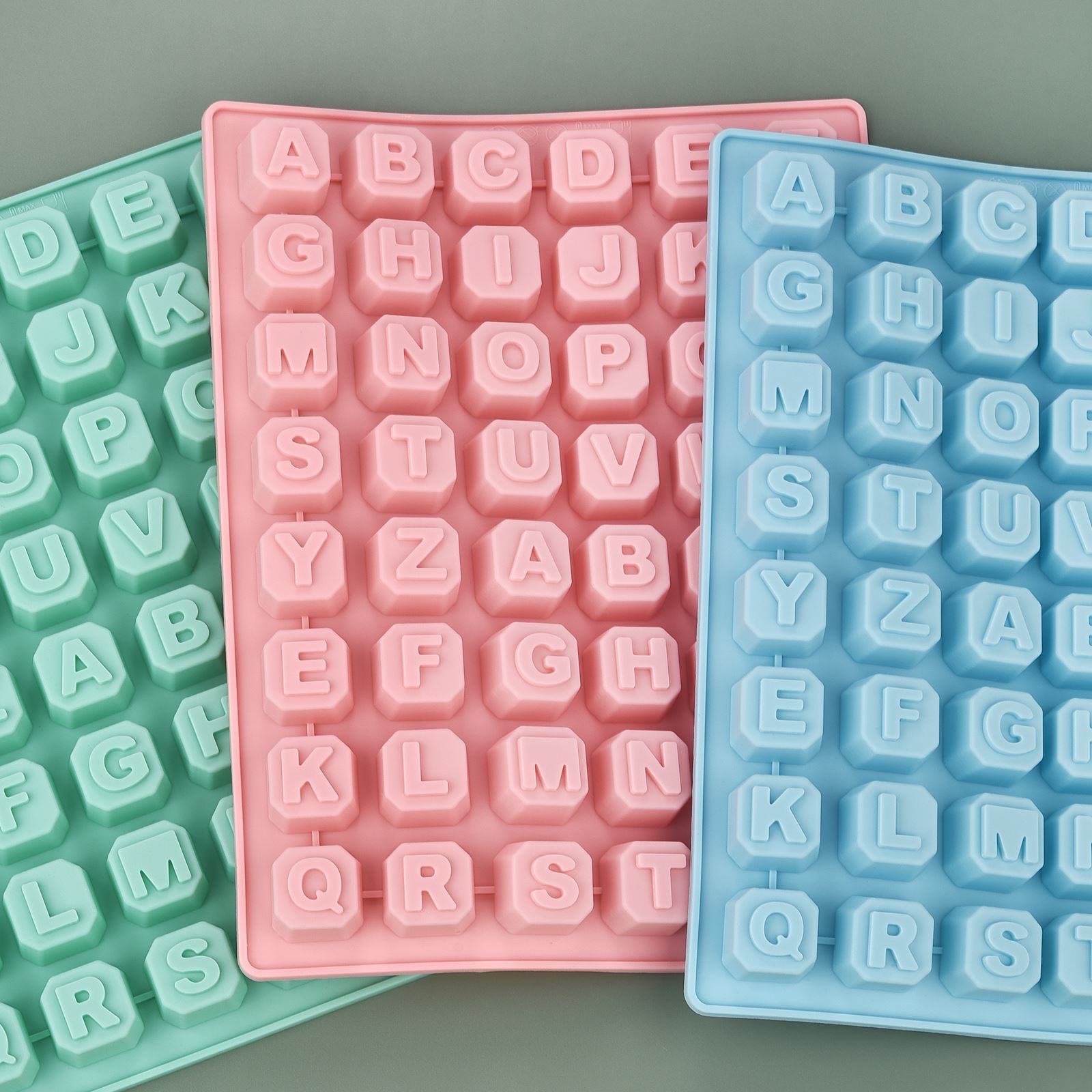 Soap Making Molds - 48 Letter Enghish Alphabet letter Silicone