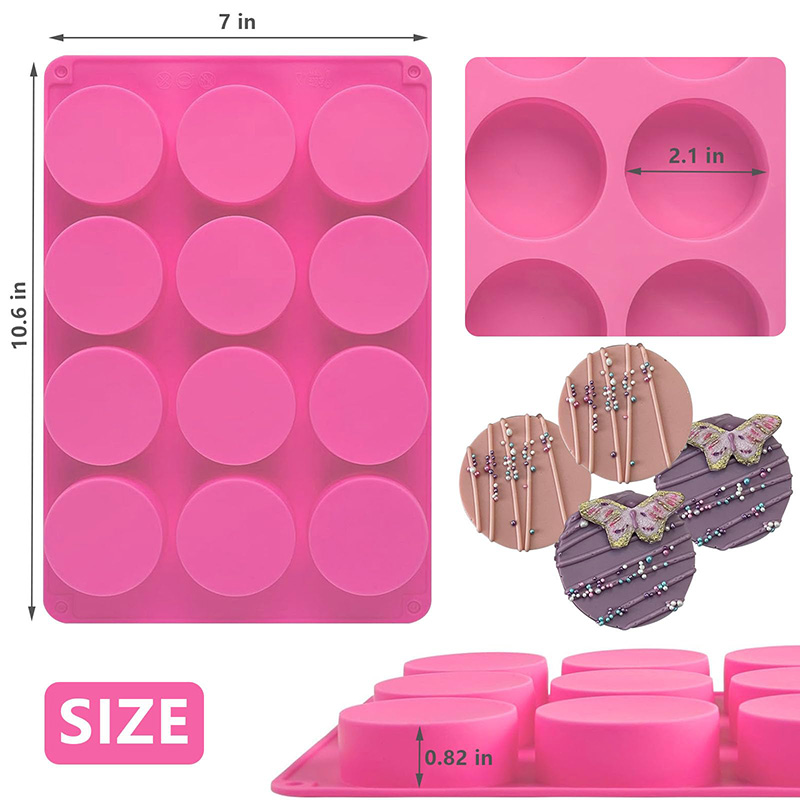 Round Silicone Molds 12-Cavity - Soap Making Organic incelemesi ve fiyatı