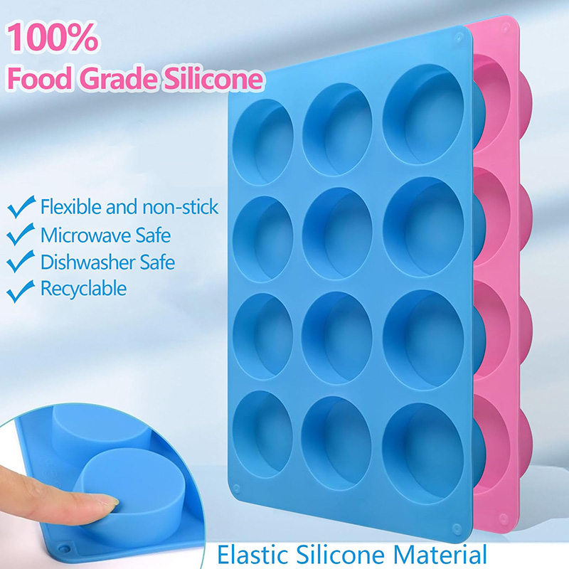 Round Silicone Molds 12-Cavity - Soap Making Organic incelemesi ve fiyatı