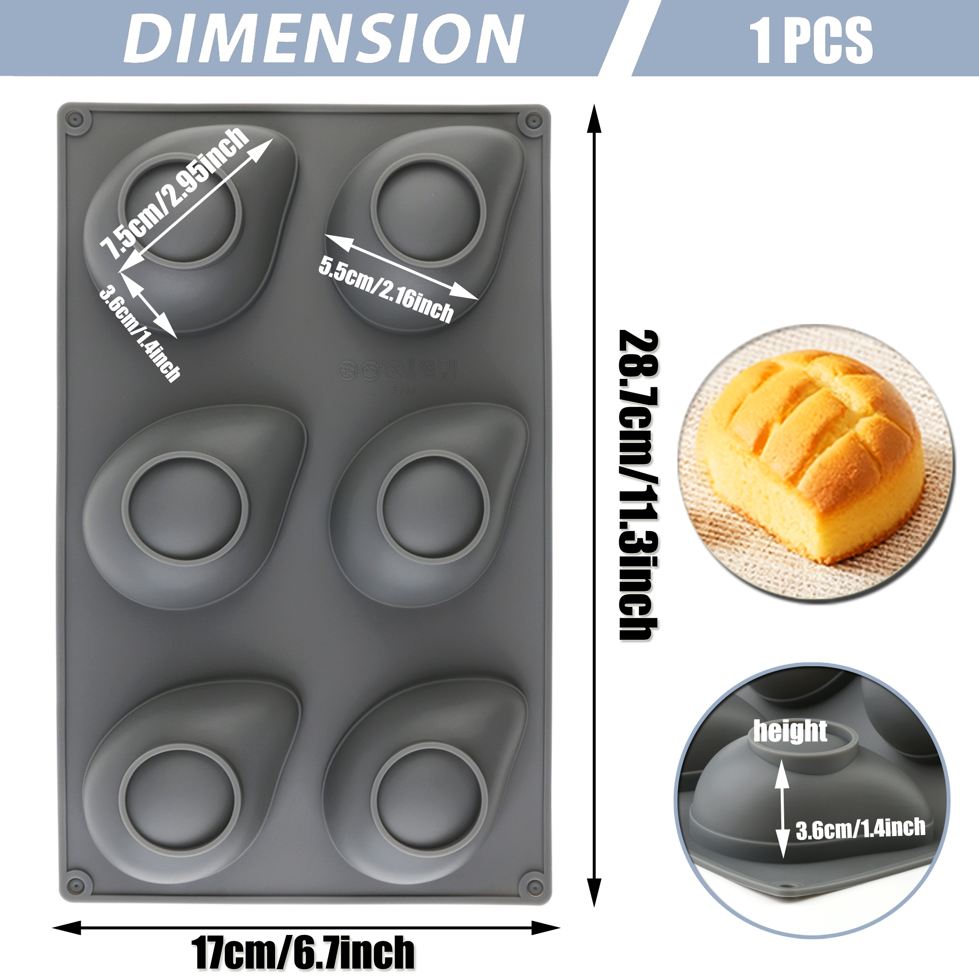 1pcs Gray Thick Silicone Mouss - Soap Making Tutorial incelemesi ve fiyatı