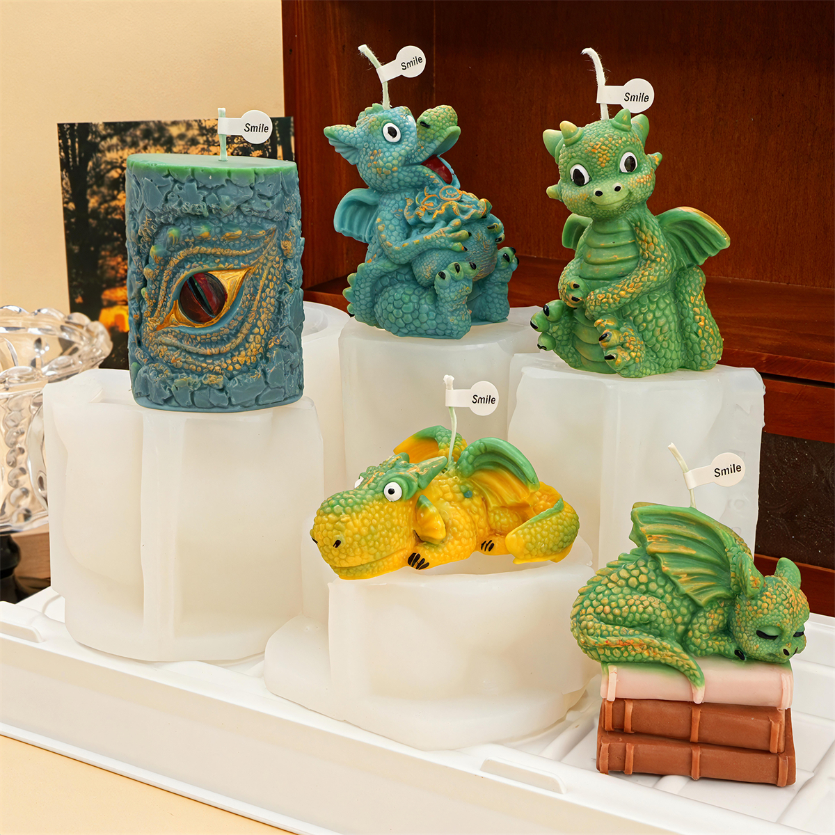 Cute Sleeping Dragon Candle Mo - Soap Making Books incelemesi ve fiyatı