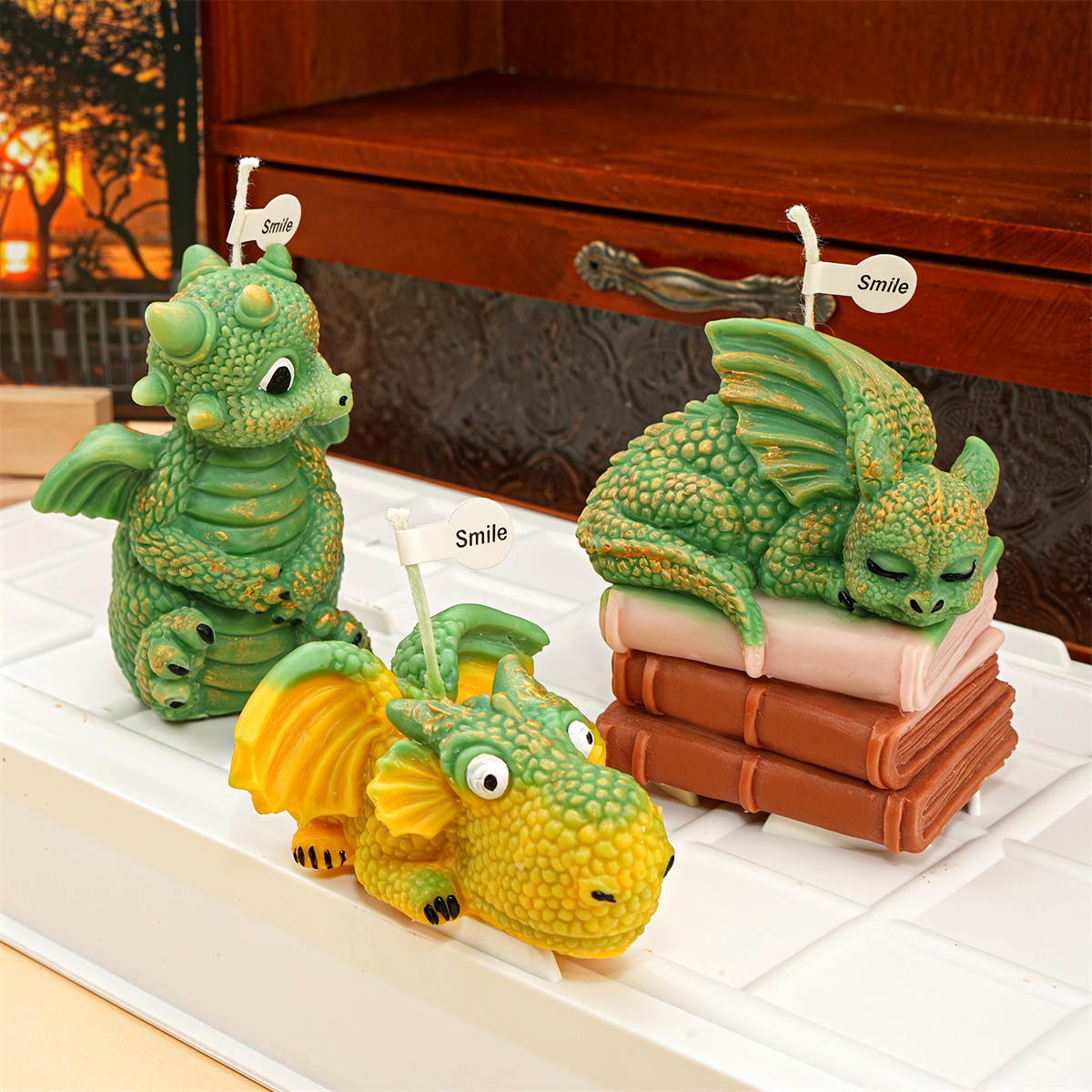Cute Sleeping Dragon Candle Mo - Soap Making Books incelemesi ve fiyatı