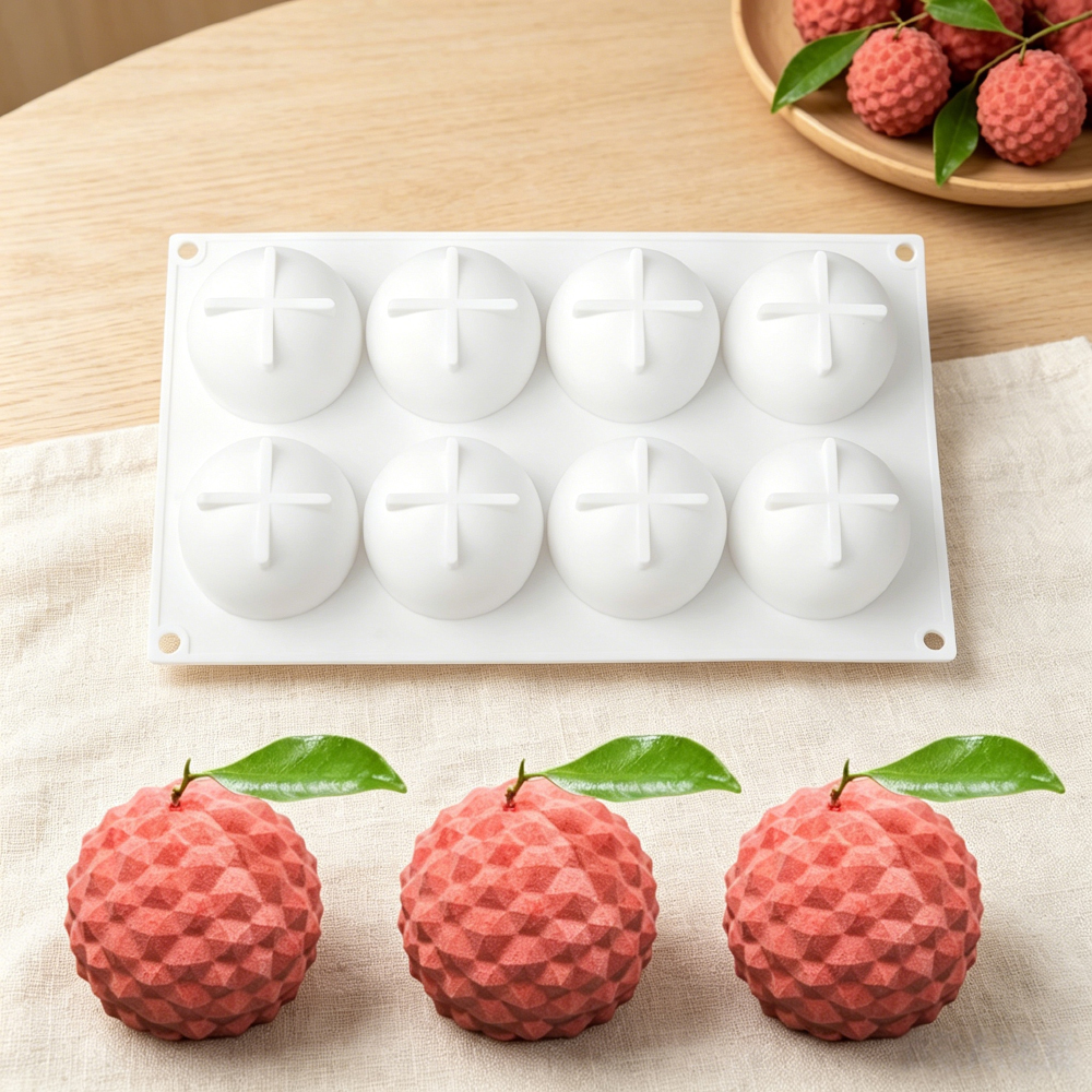 8‑Cavity Lychee Silicone Mold  - Soap Making Organic incelemesi ve fiyatı