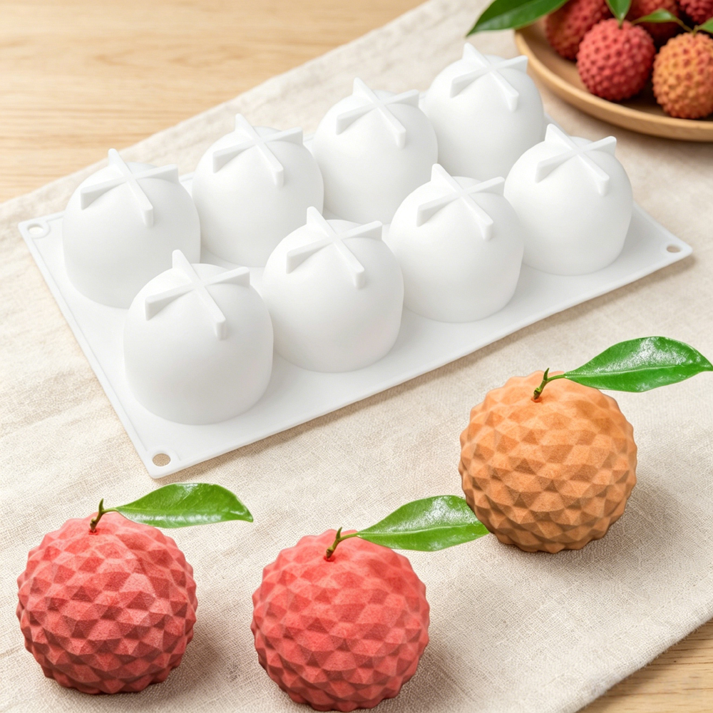 8‑Cavity Lychee Silicone Mold  - Soap Making Organic incelemesi ve fiyatı