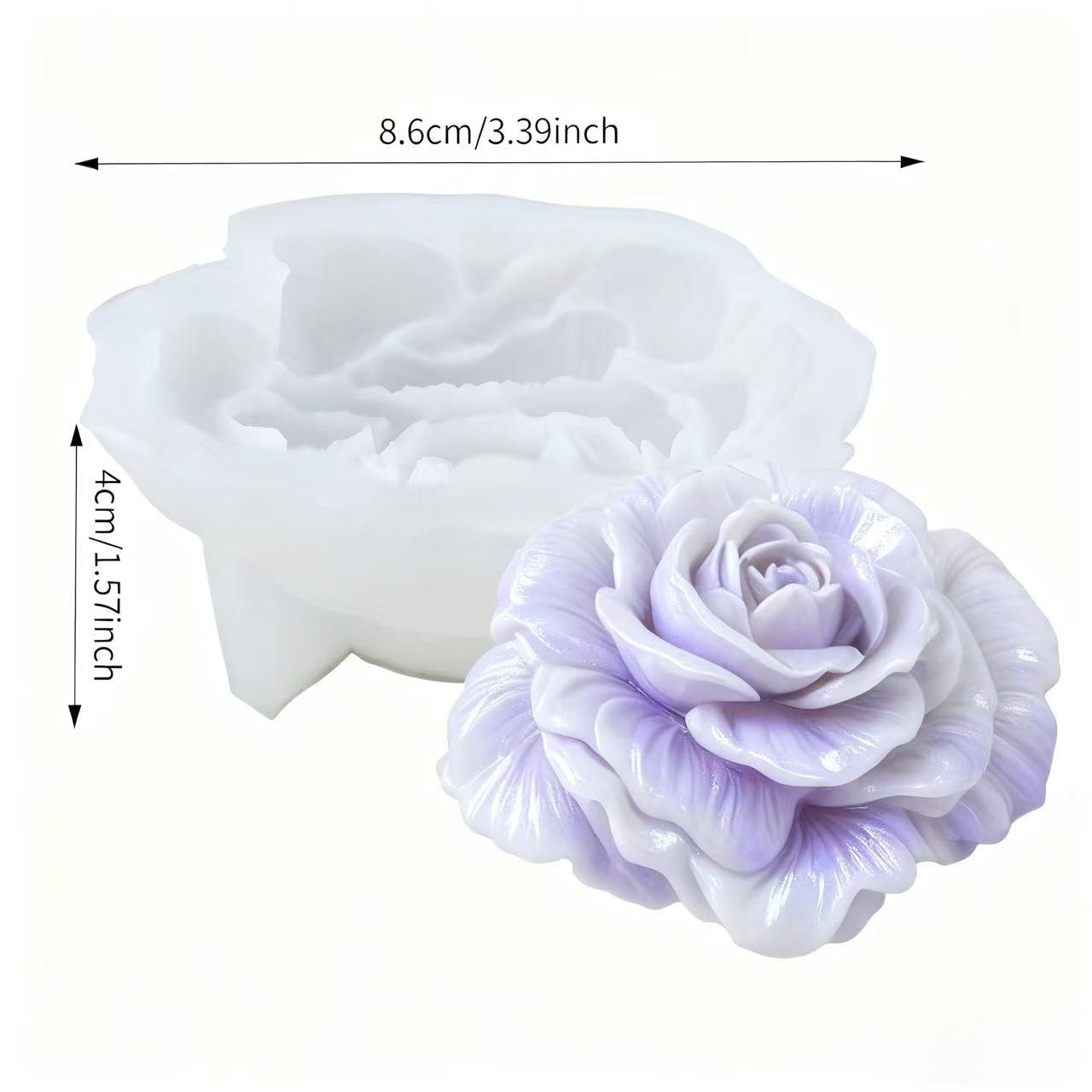 1 Piece 3D Romantic Rose Silic - Soap Making Designs incelemesi ve fiyatı