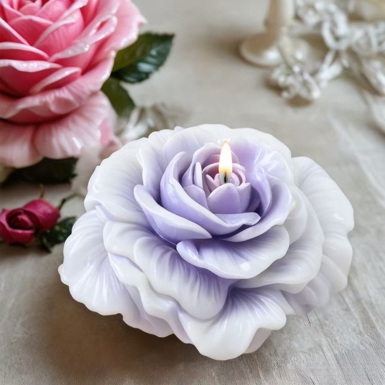 1 Piece 3D Romantic Rose Silic - Soap Making Designs incelemesi ve fiyatı