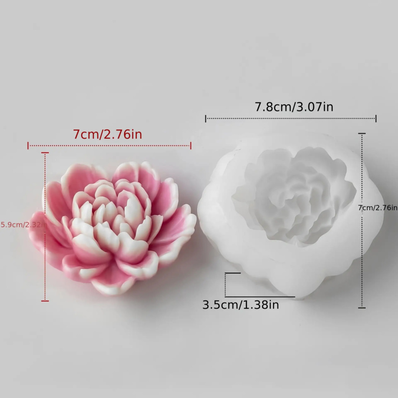 Heart Flower Silicone Mold - 3 - Soap Making Designs incelemesi ve fiyatı