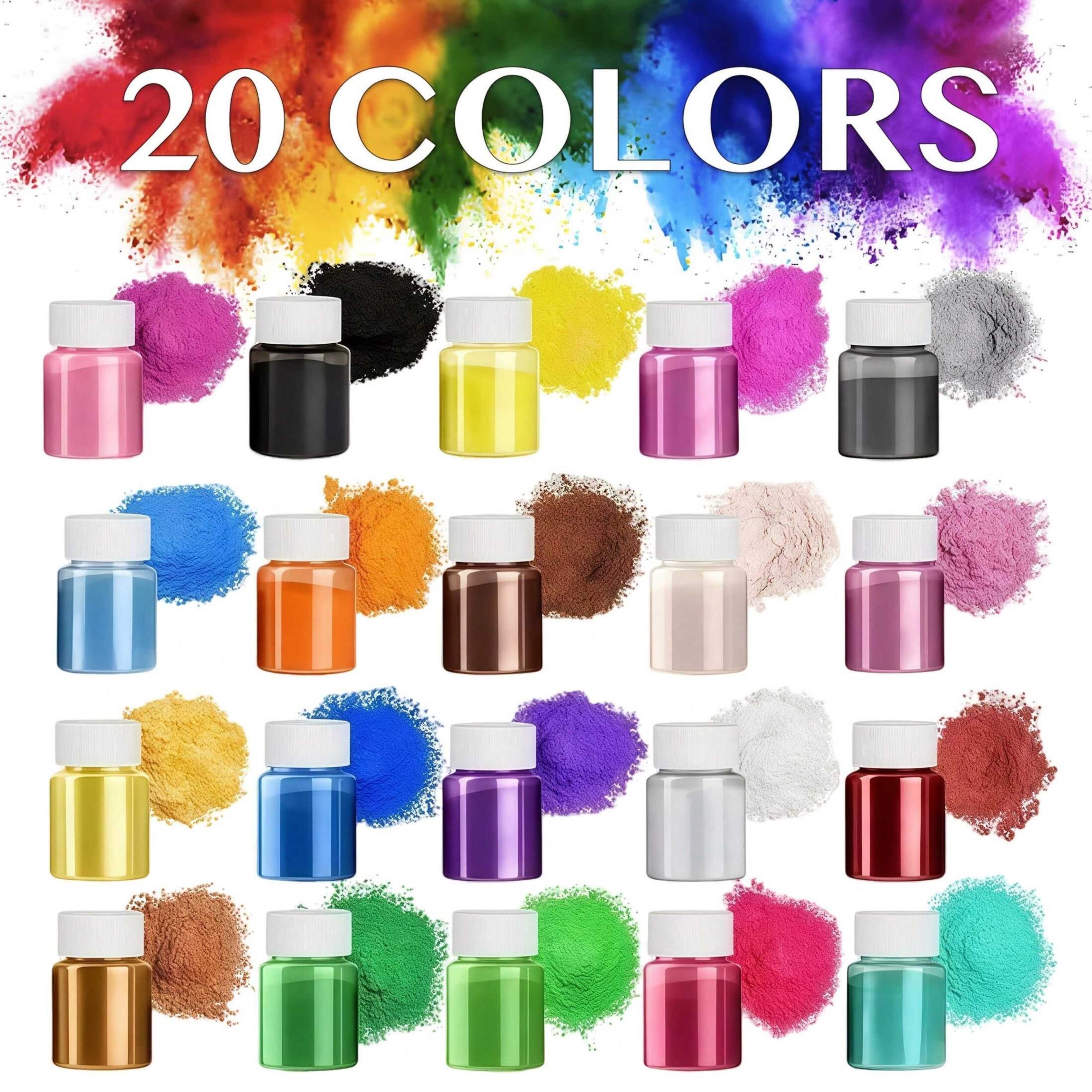 20 Colors, 20ml Pack, Epoxy Re - Soap Making Books incelemesi ve fiyatı