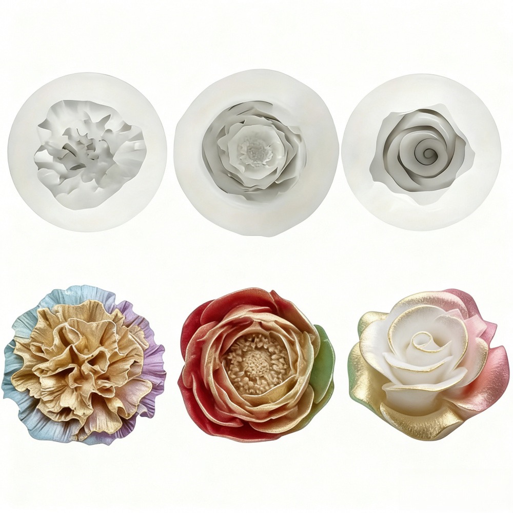 3-Piece Silicone Molds for Ros - Soap Making Designs incelemesi ve fiyatı