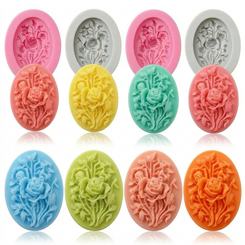 4 Silicone mold with flower sh - Soap Making Molds incelemesi ve fiyatı