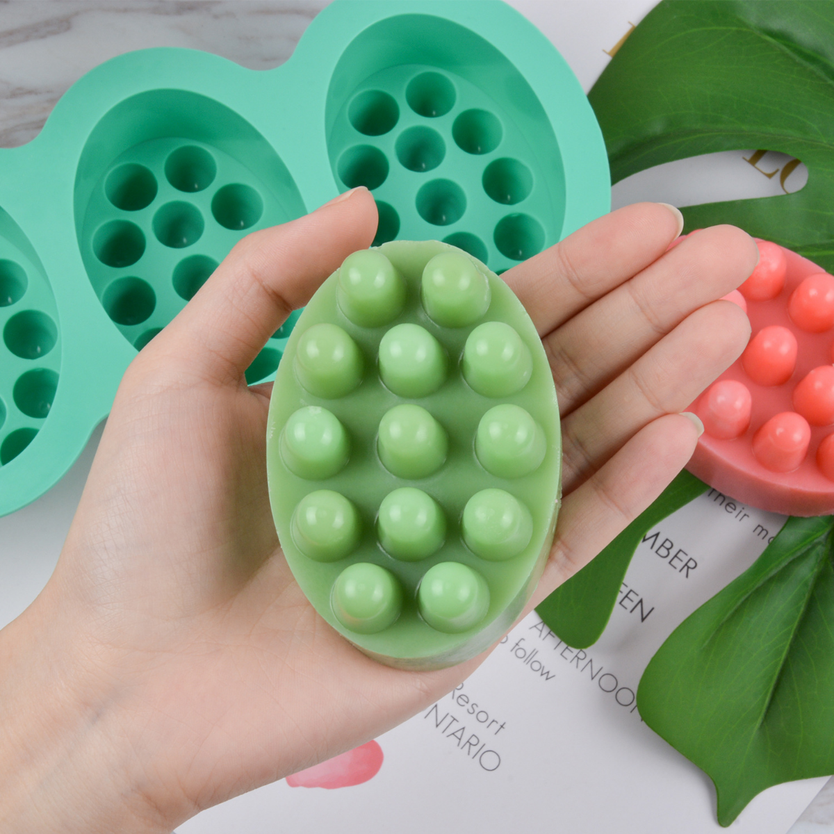 4 Hole Oval Massage Soap Silic - Soap Making Business incelemesi ve fiyatı