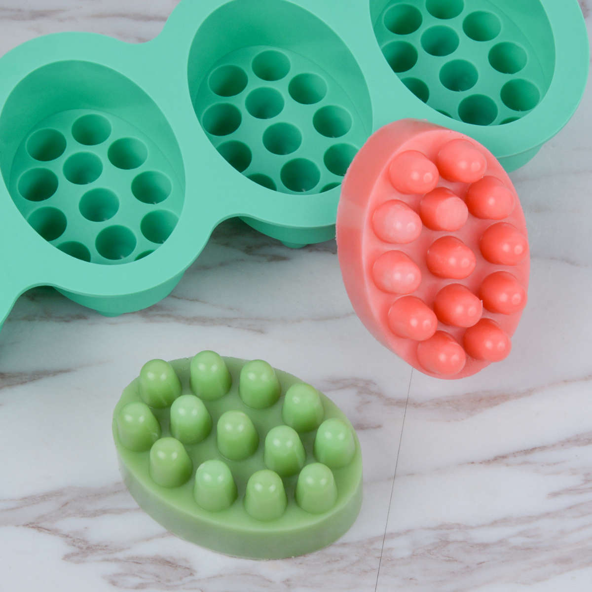 4 Hole Oval Massage Soap Silic - Soap Making Business incelemesi ve fiyatı