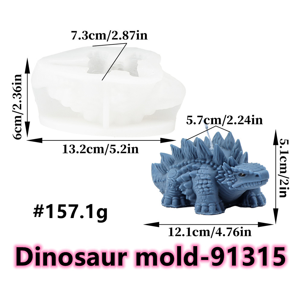 3D Stegosaurus Silicone Candle - Soap Making Designs incelemesi ve fiyatı