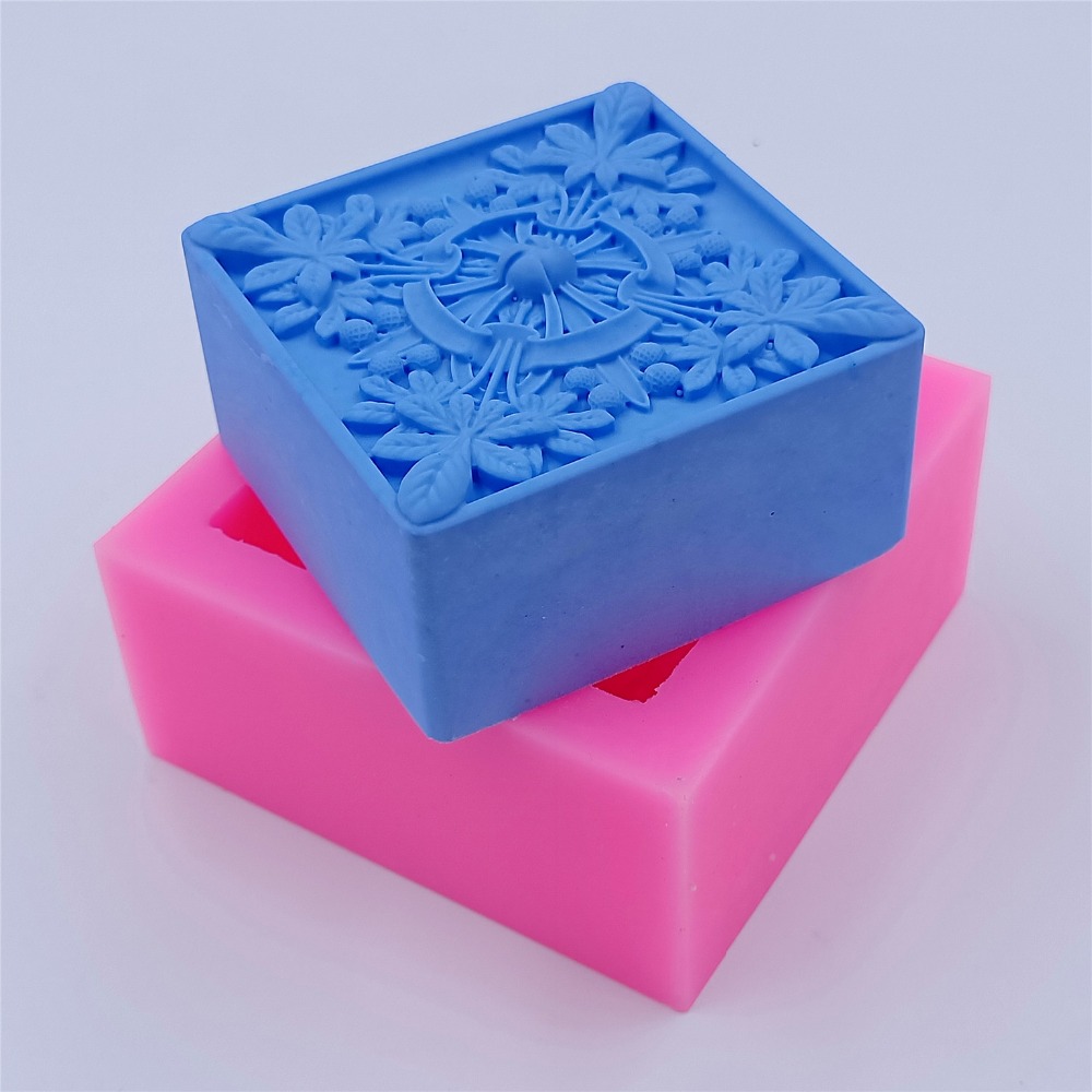 Square Design Soap Molds Flowe - Soap Making Designs incelemesi ve fiyatı